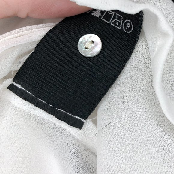 Le Chateau | Asymmetrical Blouse - Cream (Sz M) - Picture 4 of 6